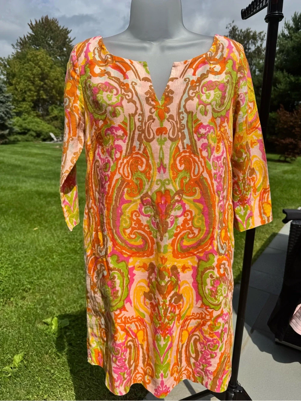 J. Crew Antonia Paisley Linen Dress